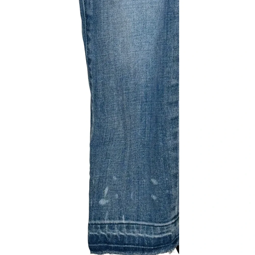 Ann Taylor Loft Women Jeans‎ Relaxed Skinny Cropped Raw Hem Denim Blue 25